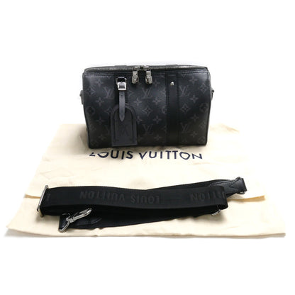 LOUIS VUITTON ルイ・ヴィトン シティ キーポル ショルダーバッグ モノグラムエクリプス M45936 ICチップ メンズ【中古】