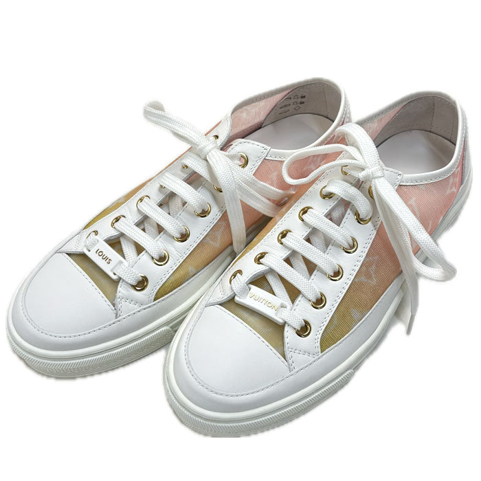 LOUIS VUITTON ルイ・ヴィトン ステラーライン スニーカー ホワイト ピンク LD0211 
35 レディース【中古】【極美品】