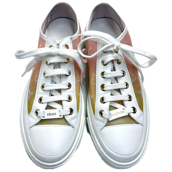 LOUIS VUITTON ルイ・ヴィトン ステラーライン スニーカー ホワイト ピンク LD0211 
35 レディース【中古】【極美品】