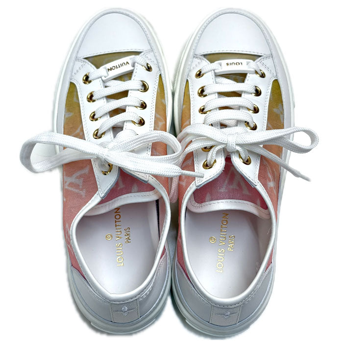 LOUIS VUITTON ルイ・ヴィトン ステラーライン スニーカー ホワイト ピンク LD0211 
35 レディース【中古】【極美品】