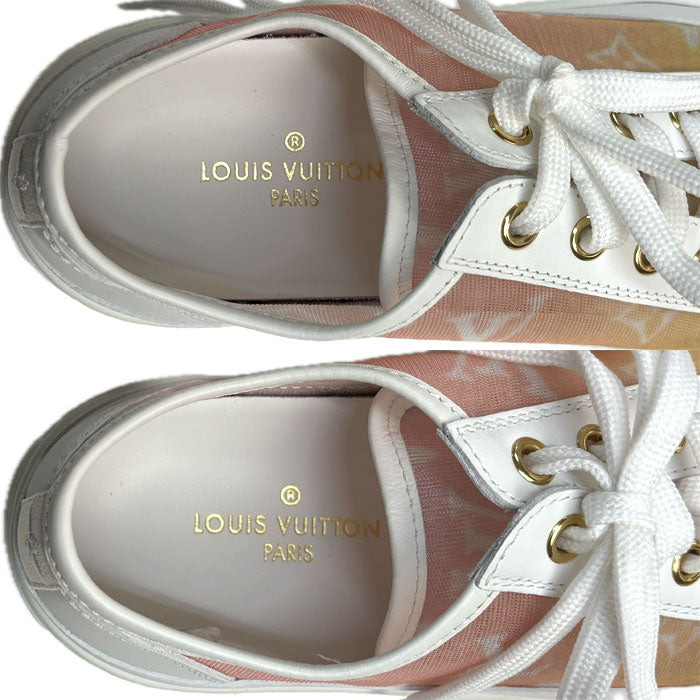 LOUIS VUITTON ルイ・ヴィトン ステラーライン スニーカー ホワイト ピンク LD0211 
35 レディース【中古】【極美品】