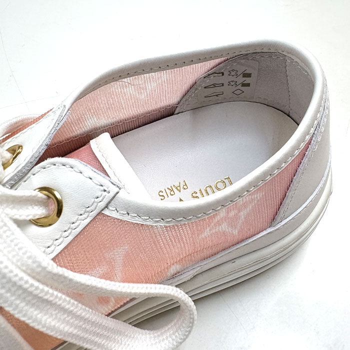 LOUIS VUITTON ルイ・ヴィトン ステラーライン スニーカー ホワイト ピンク LD0211 
35 レディース【中古】【極美品】