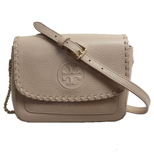 Tory Burch トリーバーチ マリオン ショルダーバッグ ピンクベージュ レディース【中古】