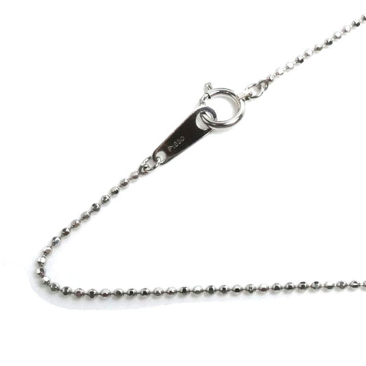 Pt850プラチナ ネックレス ボール 3.2g 40cm レディース【中古】