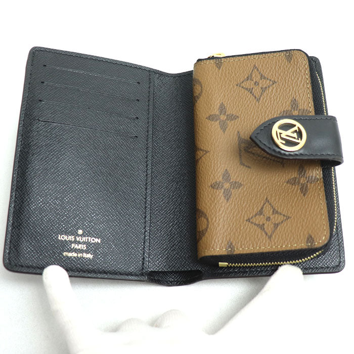 LOUIS VUITTON ルイ・ヴィトン ポルトフォイユジュリエット 二つ折り財布 モノグラムリバース M69432 ICチップ レディース【中古】【極美品】