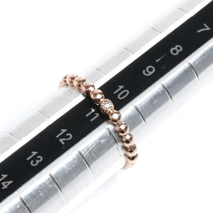 K10PG ピンクゴールド ダイヤ リング・指輪 ダイヤモンド 10.5号 0.8g レディース【中古】