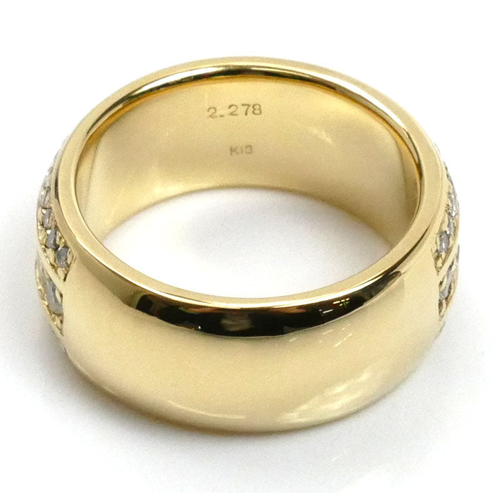 K18YG イエローゴールド ダイヤ リング・指輪 ダイヤモンド2.278ct 23.5号 26.1g メンズ【中古】【美品】