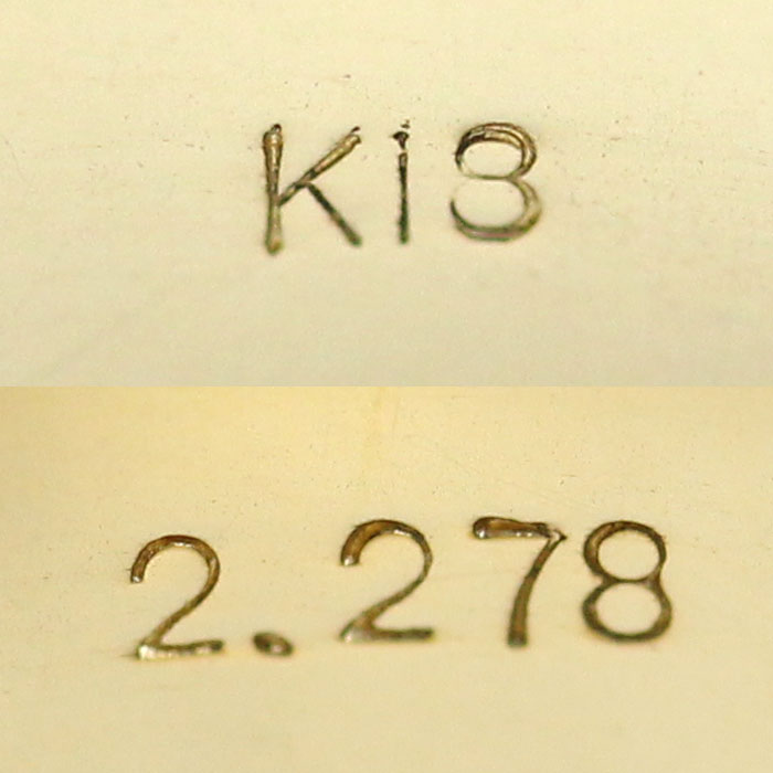 K18YG イエローゴールド ダイヤ リング・指輪 ダイヤモンド2.278ct 23.5号 26.1g メンズ【中古】【美品】