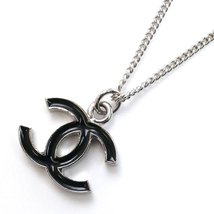 CHANEL シャネル メタル ココマーク ブラック ネックレス 43cm レディース【中古】