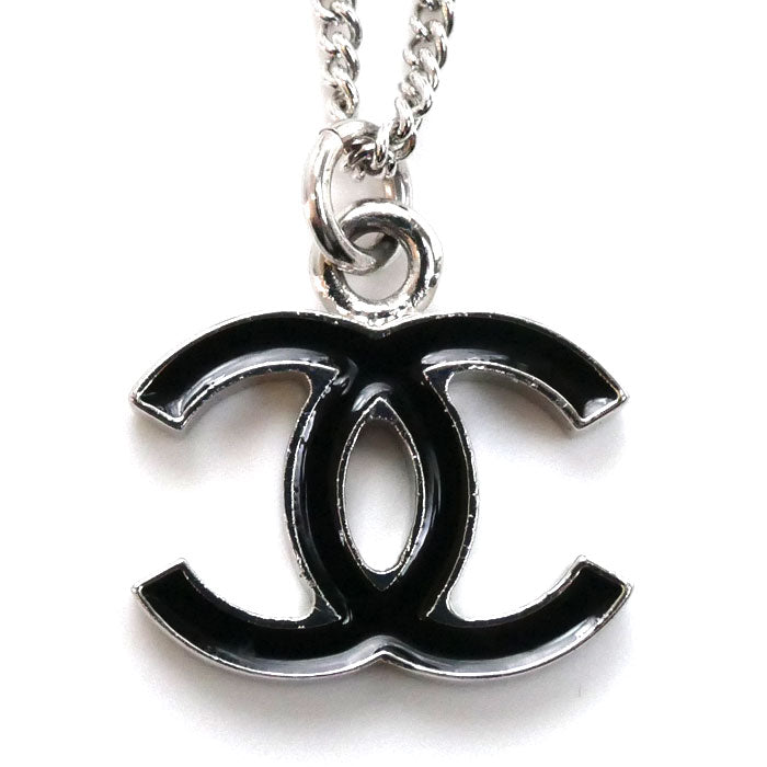 CHANEL シャネル メタル ココマーク ブラック ネックレス 43cm レディース【中古】