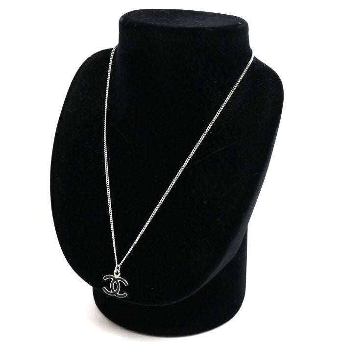 CHANEL シャネル メタル ココマーク ブラック ネックレス 43cm レディース【中古】