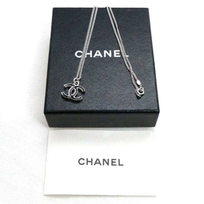 CHANEL シャネル メタル ココマーク ブラック ネックレス 43cm レディース【中古】