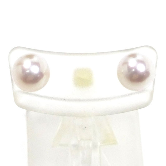 K14WG ホワイトゴールド パール ピアス パール約6.8mm 1.3g レディース【中古】
