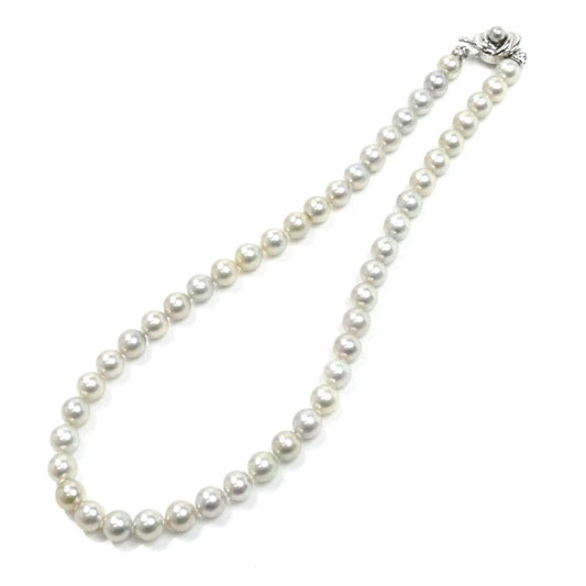 TASAKI タサキ シルバー パール ネックレス パール約8.0～8.3mm 41.4g 43cm レディース【中古】