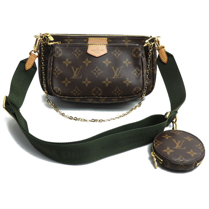 LOUIS VUITTON ルイ・ヴィトン ミュルティポシェットアクセソワール ショルダーバッグ モノグラム カーキ M44813 SP0240/SP4159/SP0240 レディース【中古】【美品】