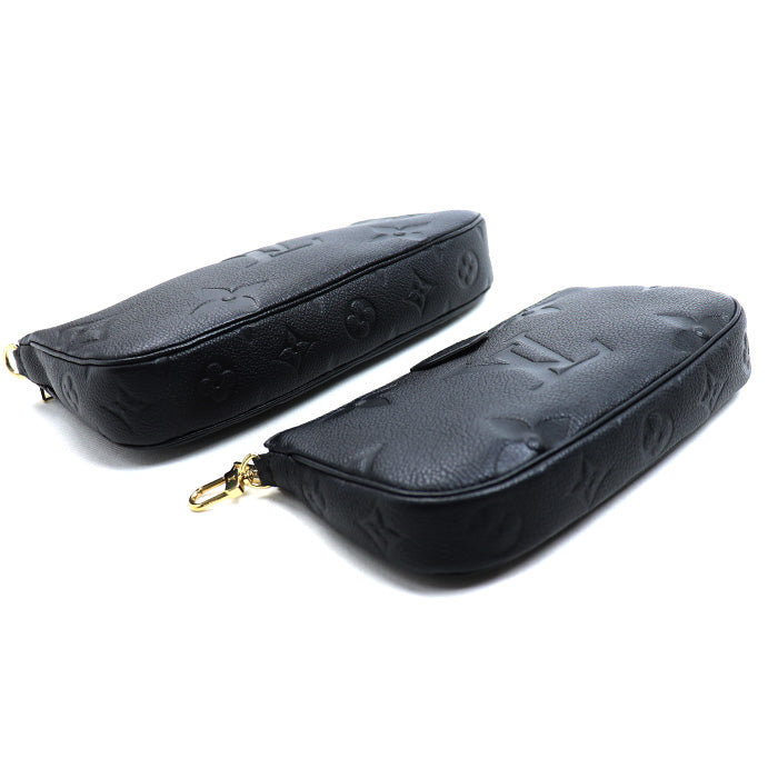 LOUIS VUITTON ルイ・ヴィトン ミュルティポシェットアクセソワール ショルダーバッグ モノグラムアンプラント ノワール M80399 ICチップ レディース【中古】【美品】