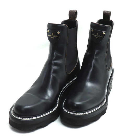 LOUIS VUITTON ルイ・ヴィトン ボブールライン アンクルブーツ ブーツ ブラック 1A8949 MA1210 SIZE 37 レディース【中古】