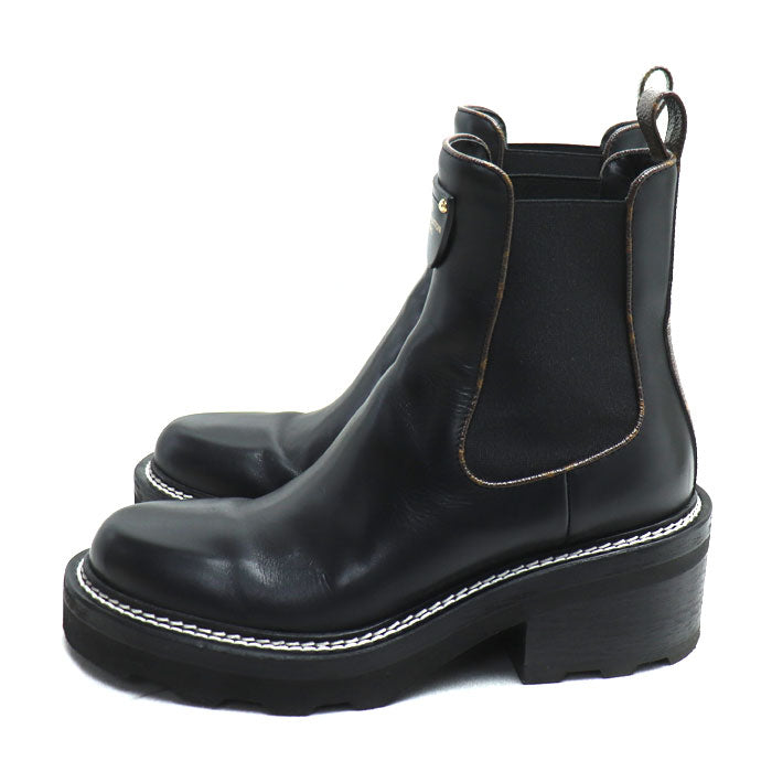 LOUIS VUITTON ルイ・ヴィトン ボブールライン アンクルブーツ ブーツ ブラック 1A8949 MA1210 SIZE 37 レディース【中古】