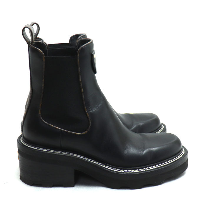 LOUIS VUITTON ルイ・ヴィトン ボブールライン アンクルブーツ ブーツ ブラック 1A8949 MA1210 SIZE 37 レディース【中古】