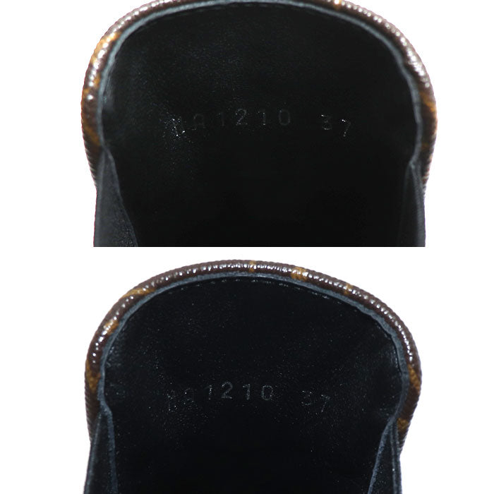 LOUIS VUITTON ルイ・ヴィトン ボブールライン アンクルブーツ ブーツ ブラック 1A8949 MA1210 SIZE 37 レディース【中古】