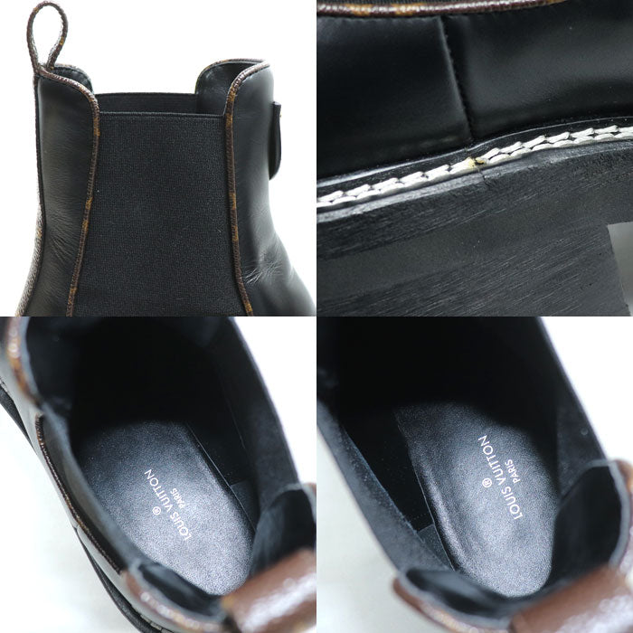 LOUIS VUITTON ルイ・ヴィトン ボブールライン アンクルブーツ ブーツ ブラック 1A8949 MA1210 SIZE 37 レディース【中古】
