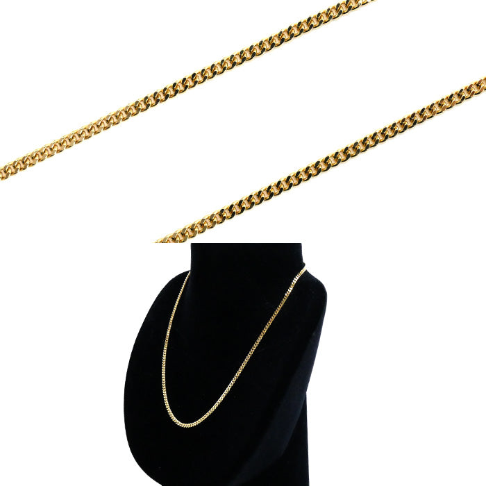 K18YG イエローゴールド ネックレス 喜平2面カット 10.3g 40cm レディース【中古】