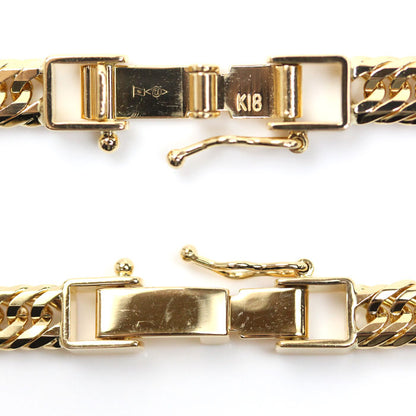 K18YG イエローゴールド ネックレス 喜平12面トリプルカット 27.5g 45cm ユニセックス【中古】