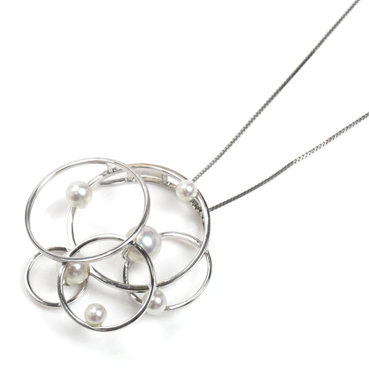 TASAKI タサキ K18WG ホワイトゴールド エニーマ ロング ネックレス アコヤパール約3.6～6.4mm 9.6g ～70cm レディース【中古】【美品】