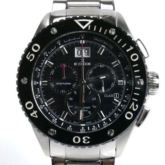 EDOX エドックス クラス 1 ビッグデイト 腕時計 電池式 10017-3-NIN2 メンズ【中古】