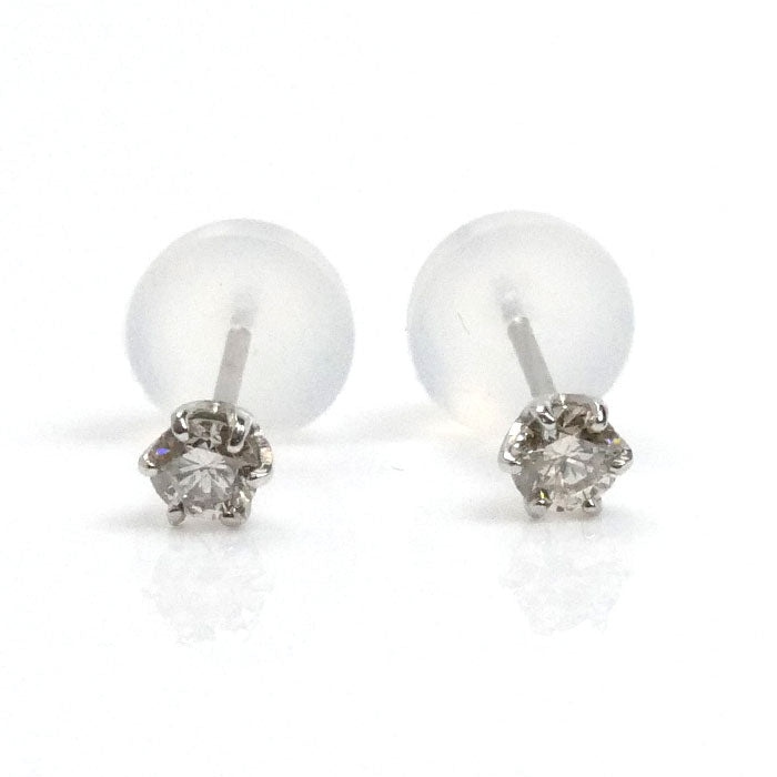 Pt900プラチナ ダイヤ ピアス ダイヤモンド0.1ct/0.1ct 0.3g レディース【中古】