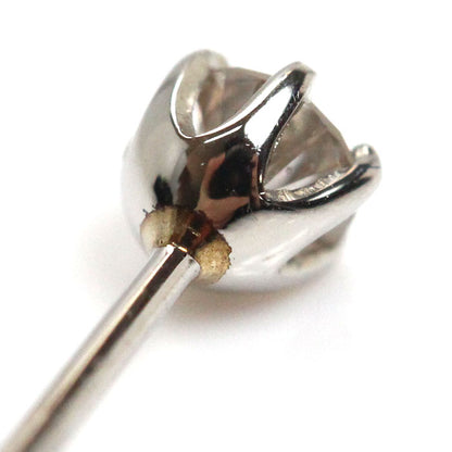 Pt900プラチナ ダイヤ ピアス ダイヤモンド0.1ct/0.1ct 0.3g レディース【中古】