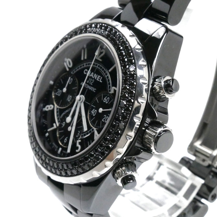 CHANEL J12 自動巻きクロノグラフ腕時計 CHANEL】J12ホワイト クロノグラフ ダイヤモンドインデックス | プリベ