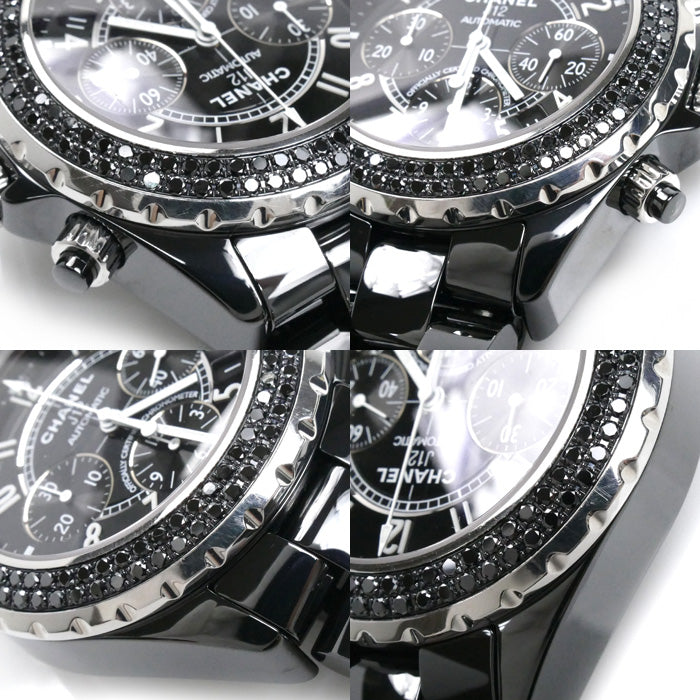 CHANEL シャネル J12 クロノグラフ ブラックダイヤベゼル 腕時計