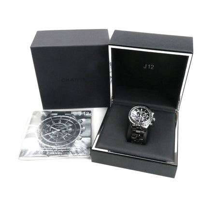 CHANEL シャネル J12 クロノグラフ ブラックダイヤベゼル 腕時計 自動巻き H1419 メンズ【中古】