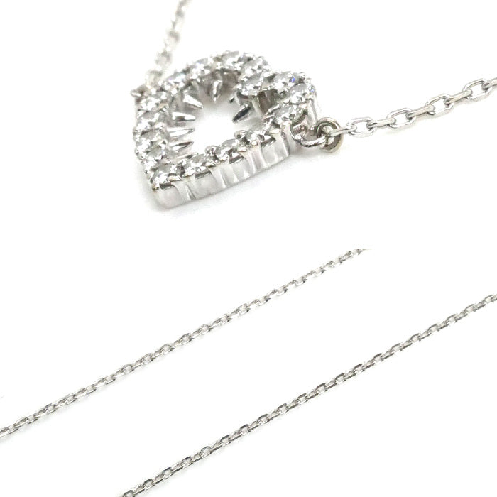 TASAKI タサキ K18WG ホワイトゴールド デインジャーハート ブレスレット ダイヤモンド0.12ct 1.4g 16.5cm レディース【中古】