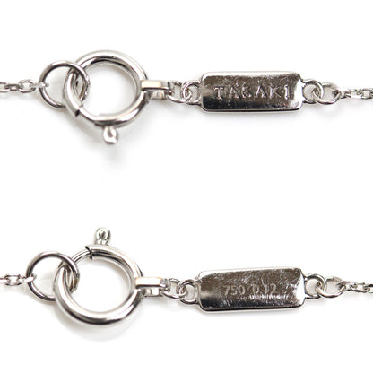 TASAKI タサキ K18WG ホワイトゴールド デインジャーハート ブレスレット ダイヤモンド0.12ct 1.4g 16.5cm レディース【中古】