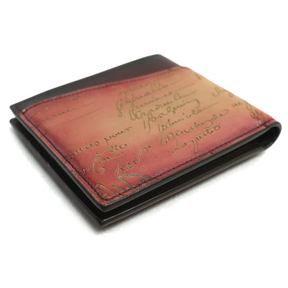 Berluti ベルルッティ マコレ スリム スクリット カリグラフィ 二つ折り財布 ブラウン メンズ【中古】