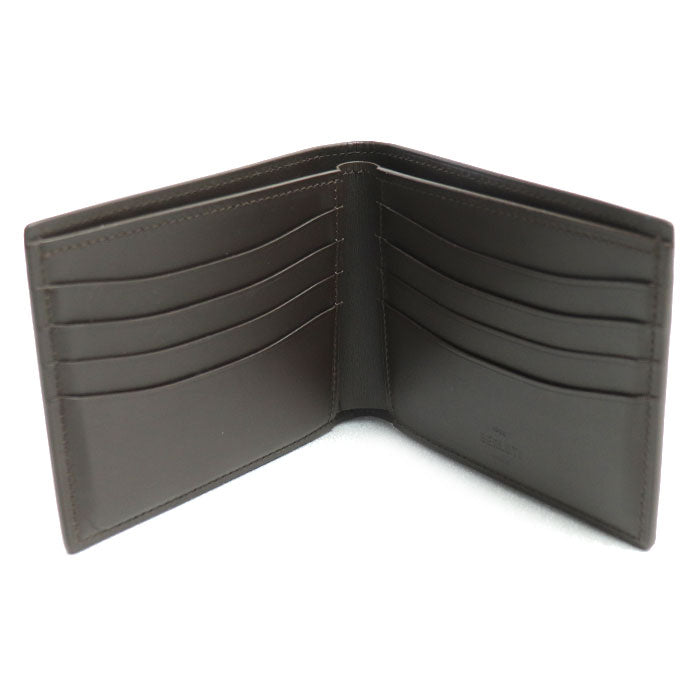 Berluti ベルルッティ マコレ スリム スクリット カリグラフィ 二つ折り財布 ブラウン メンズ【中古】