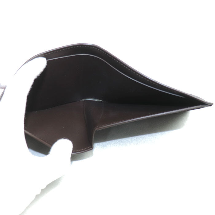 Berluti ベルルッティ マコレ スリム スクリット カリグラフィ 二つ折り財布 ブラウン メンズ【中古】