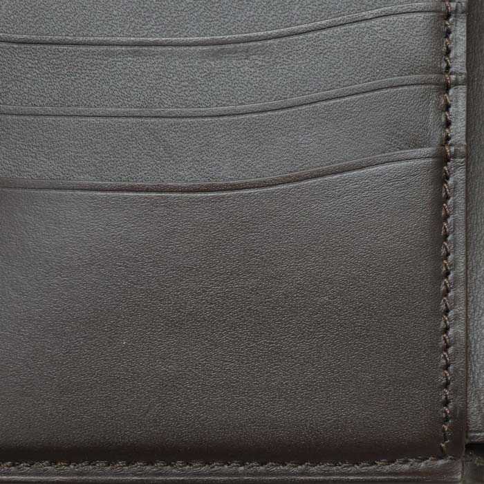 Berluti ベルルッティ マコレ スリム スクリット カリグラフィ 二つ折り財布 ブラウン メンズ【中古】