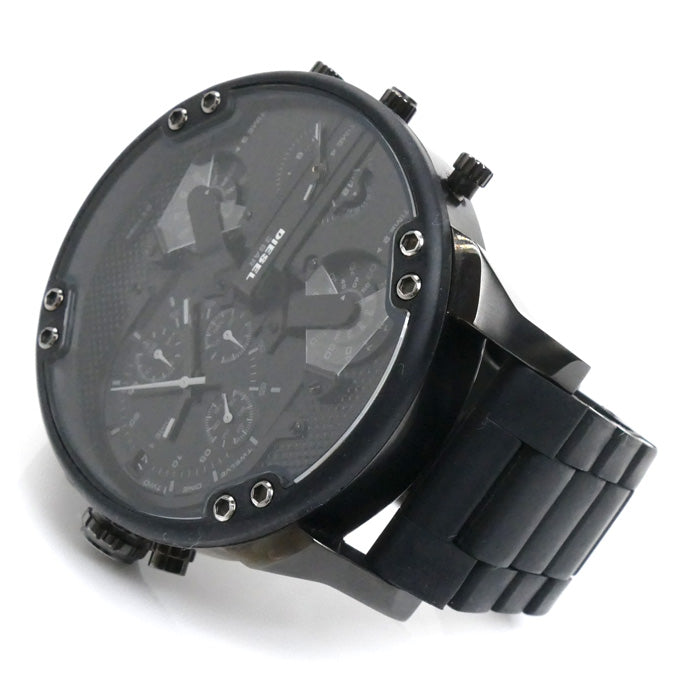 キ*)様 【新品未使用】美品 DIESEL ディーゼル DZ7396 ミスターダ Diesel DZ7396 Mr.Daddy 2.0 Black Chronograph Stainless Steel