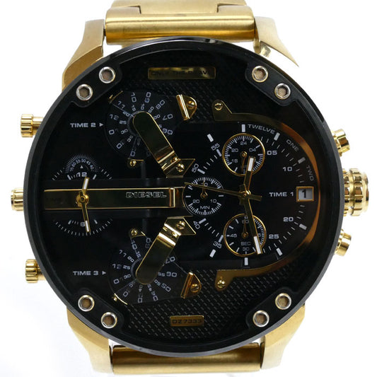 DIESEL ディーゼル ４タイムゾーン 腕時計 電池式 DZ-7333 メンズ【中古】