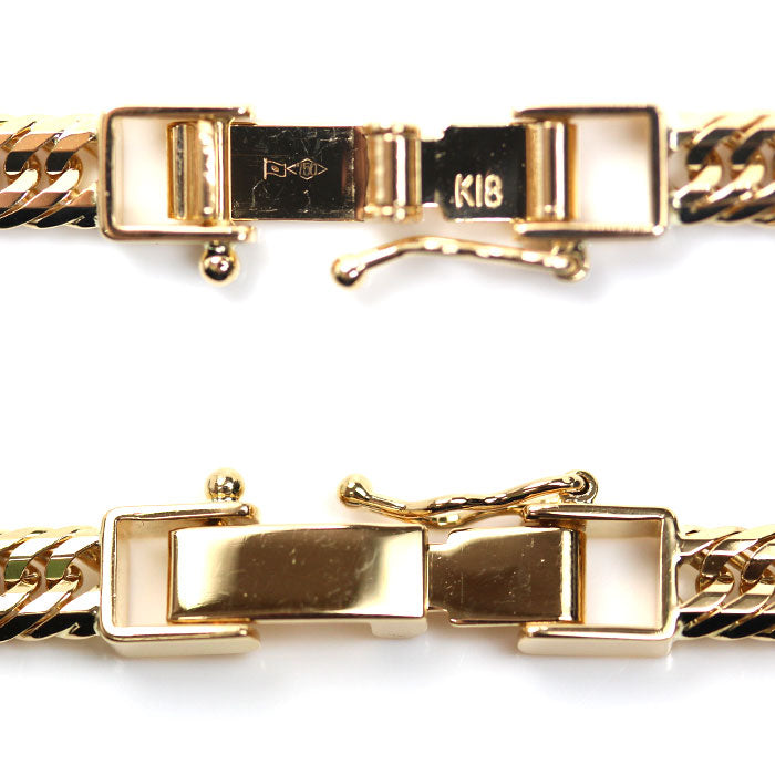 K18YG イエローゴールド ネックレス 喜平12面トリプルカット 25.6g 50cm メンズ【中古】