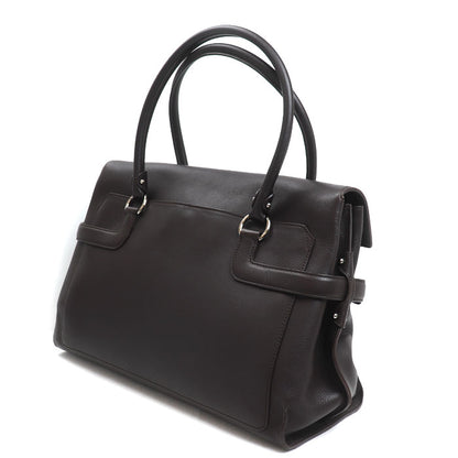 Salvatore Ferragamo サルヴァトーレフェラガモ ガンチーニ ハンドバッグ ダークブラウン DY-21 レディース【中古】