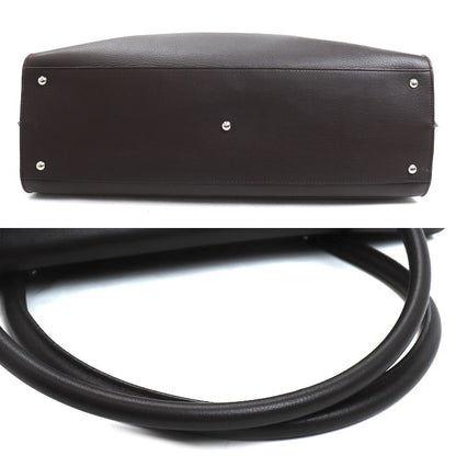 Salvatore Ferragamo サルヴァトーレフェラガモ ガンチーニ ハンドバッグ ダークブラウン DY-21 レディース【中古】