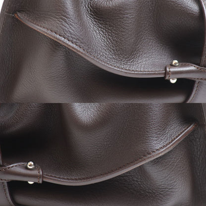 Salvatore Ferragamo サルヴァトーレフェラガモ ガンチーニ ハンドバッグ ダークブラウン DY-21 レディース【中古】