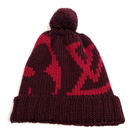 LOUIS VUITTON ルイ・ヴィトン ボネグランフロア ニットキャップ ワインレッド ボルドー系 M72398 レディース【中古】