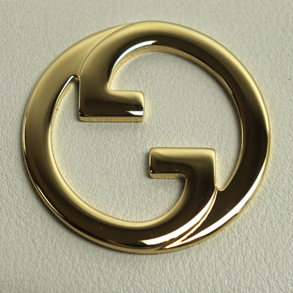 GUCCI グッチ インターロッキングG ブロンディミディアムチェーンウォレット ショルダーバッグ ホワイト 725219 訳アリ レディース【未使用】【買取品】