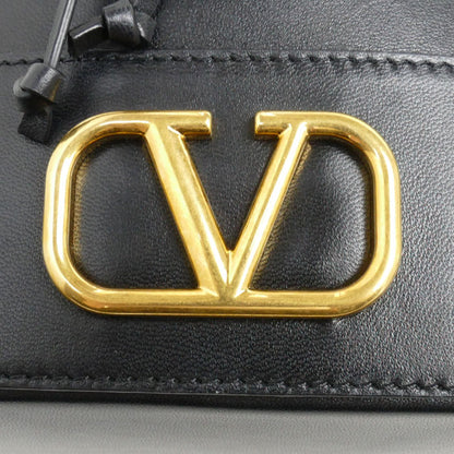 Valentino Garavani ヴァレンティノ・ガラヴァーニ Vロゴ シグネチャー ミニ バケットバッグ ショルダーバッグ ブラック 5W2P0T83HPE 0NO レディース【中古】