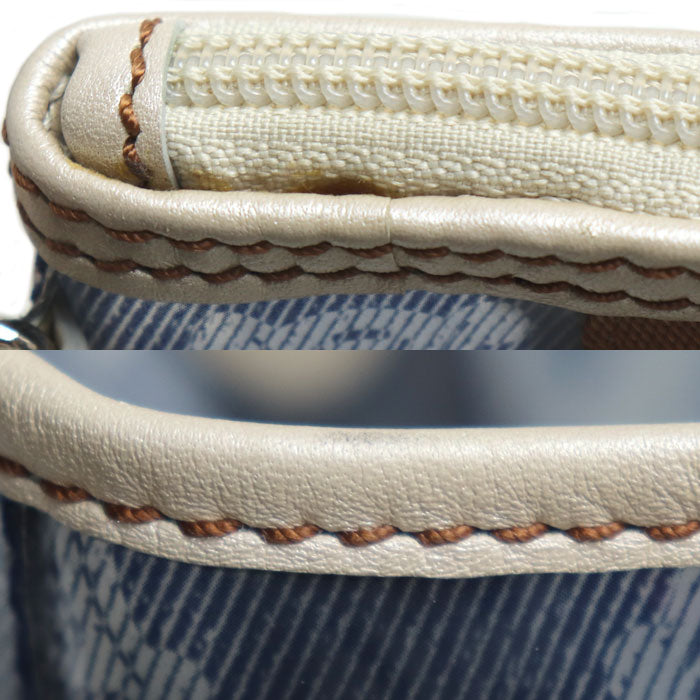 CELINE セリーヌ マカダム ビニール トート トートバッグ ブルー ブラウン レディース【中古】